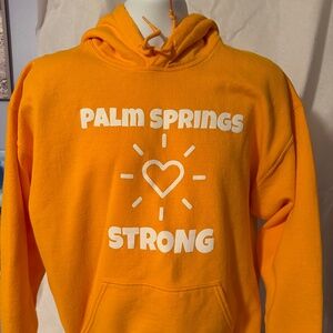 Palm Springs  Strong Sweatshirt bright orange size Large